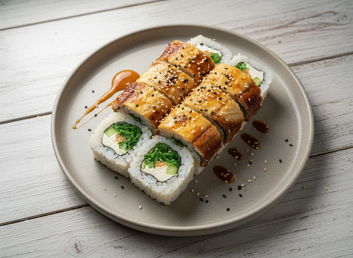 Запеченный ролл с угрем photo