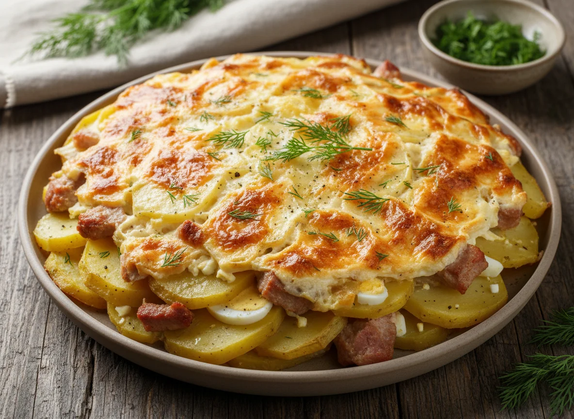 Запеканка из картофеля с мясом photo