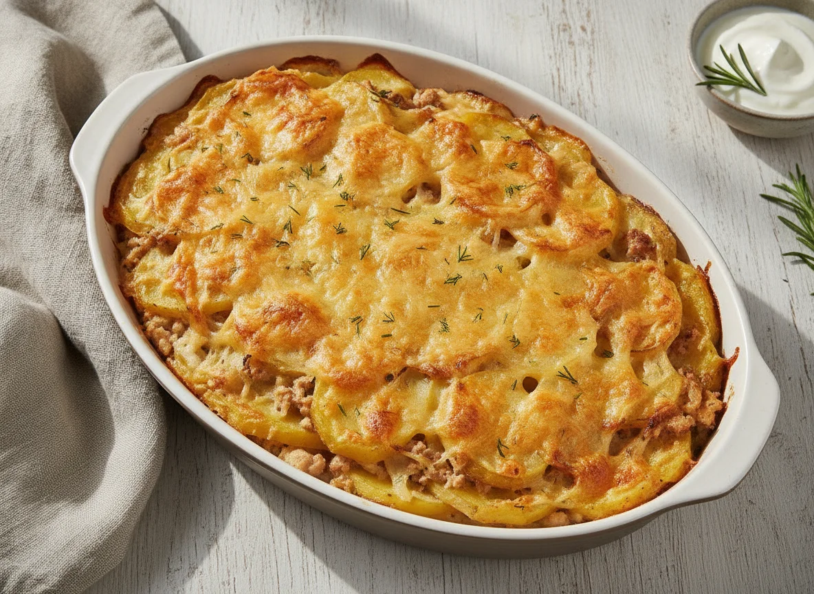 Запеканка из курицы с картофелем photo