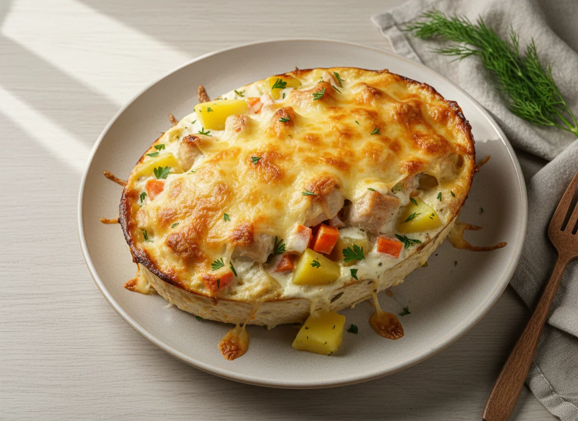 Запеканка из курицы с овощами photo