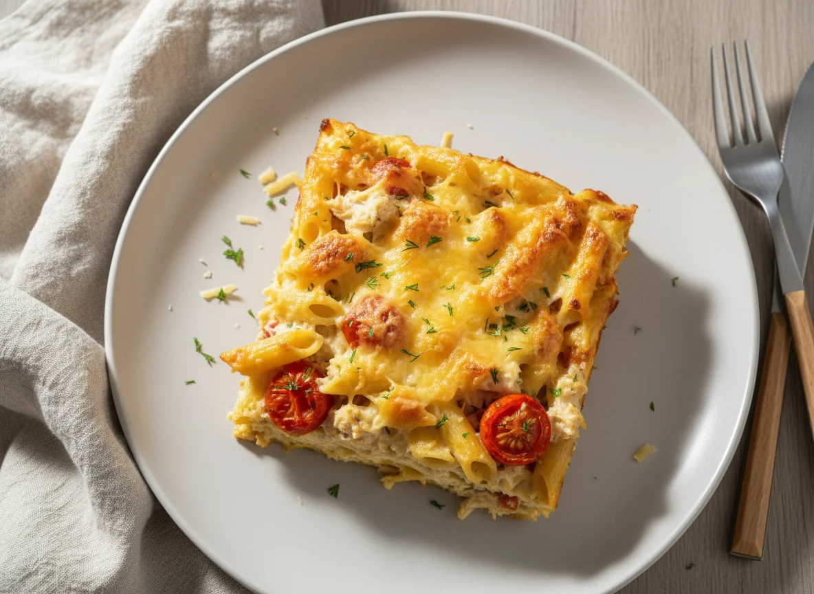 Запеканка с макаронами photo