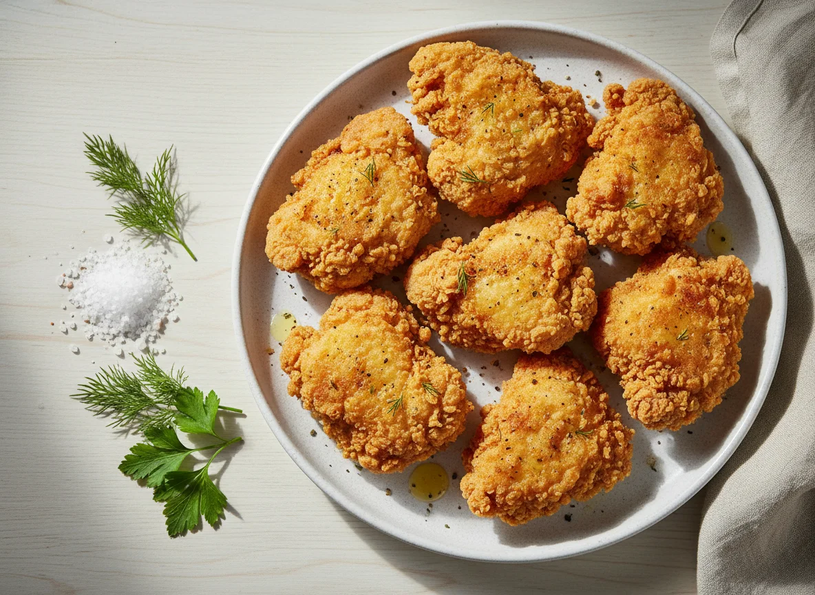 Жареная курица в панировке photo
