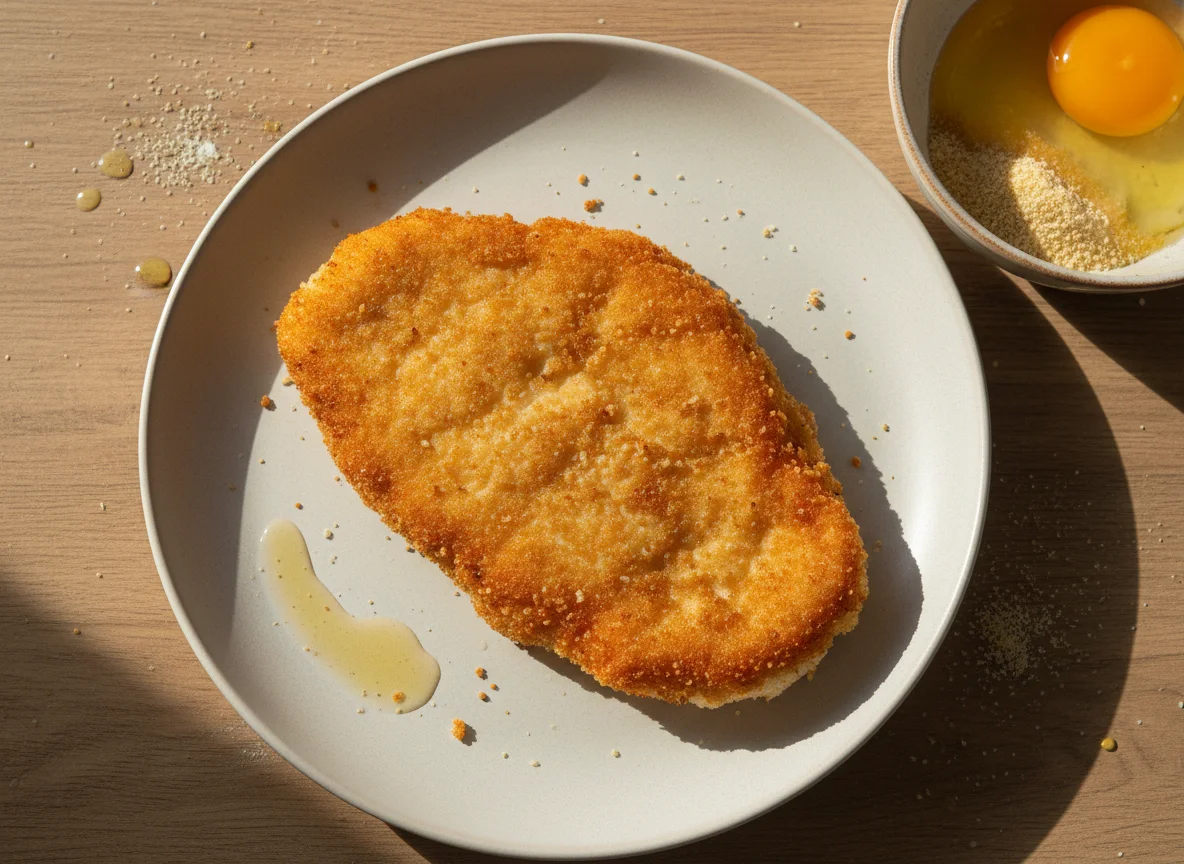 Жареная отбивная в панировке photo