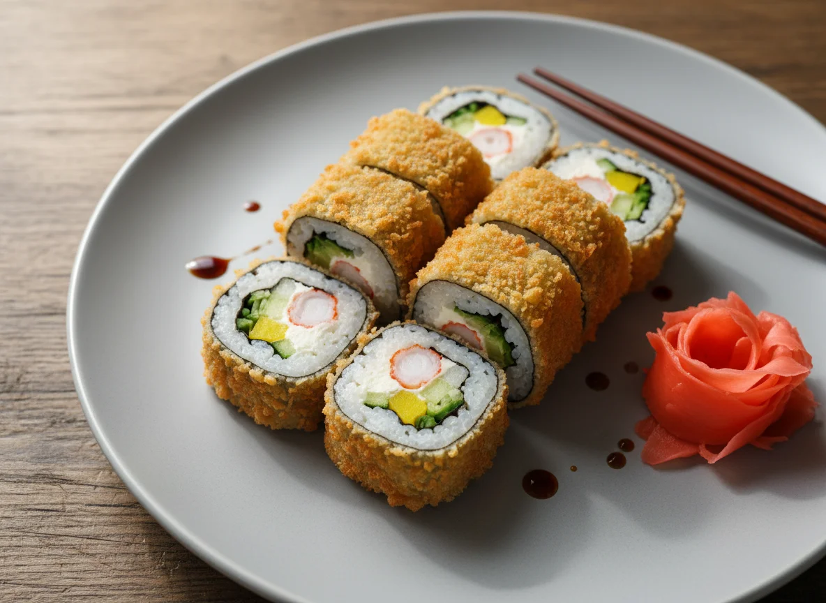 Жареные роллы (темпура) photo