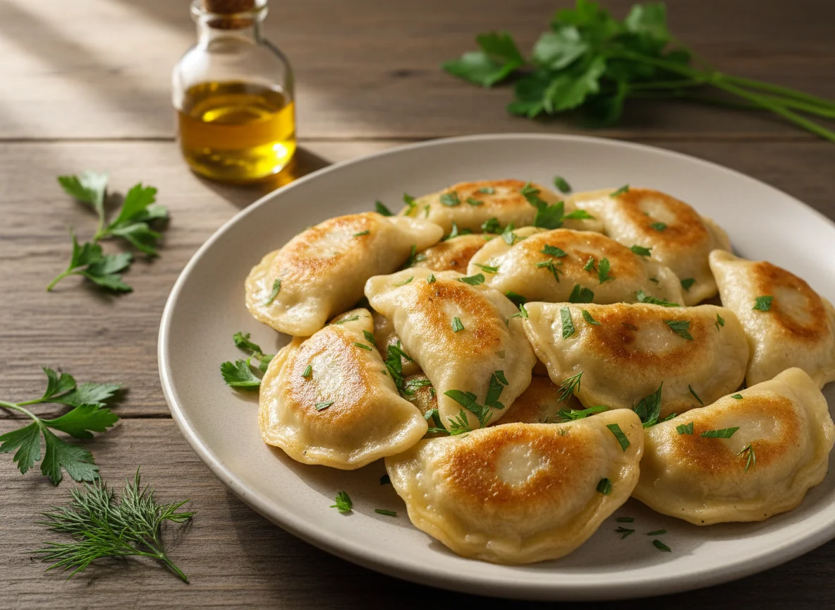 Жареные вареники с картошкой photo