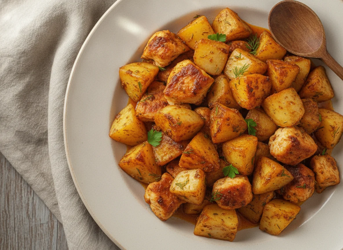 Жаркое из картофеля с курицей photo