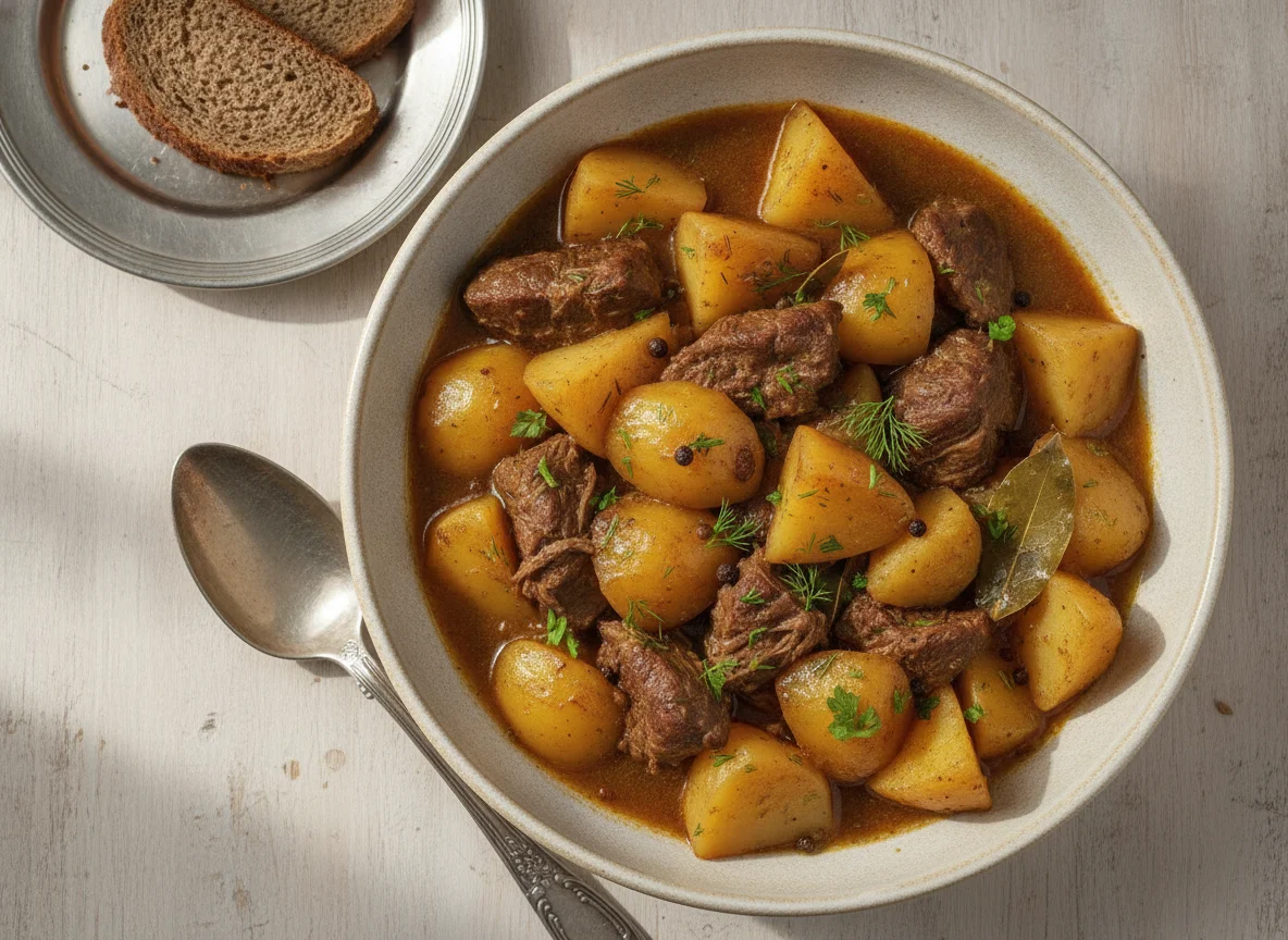 Жаркое из картофеля с мясом photo