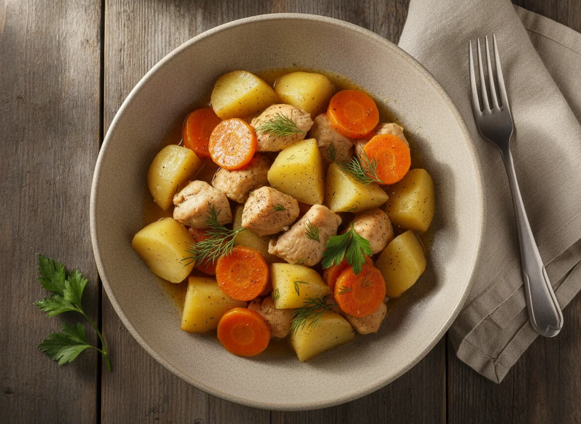Жаркое из курицы с картофелем и морковью photo