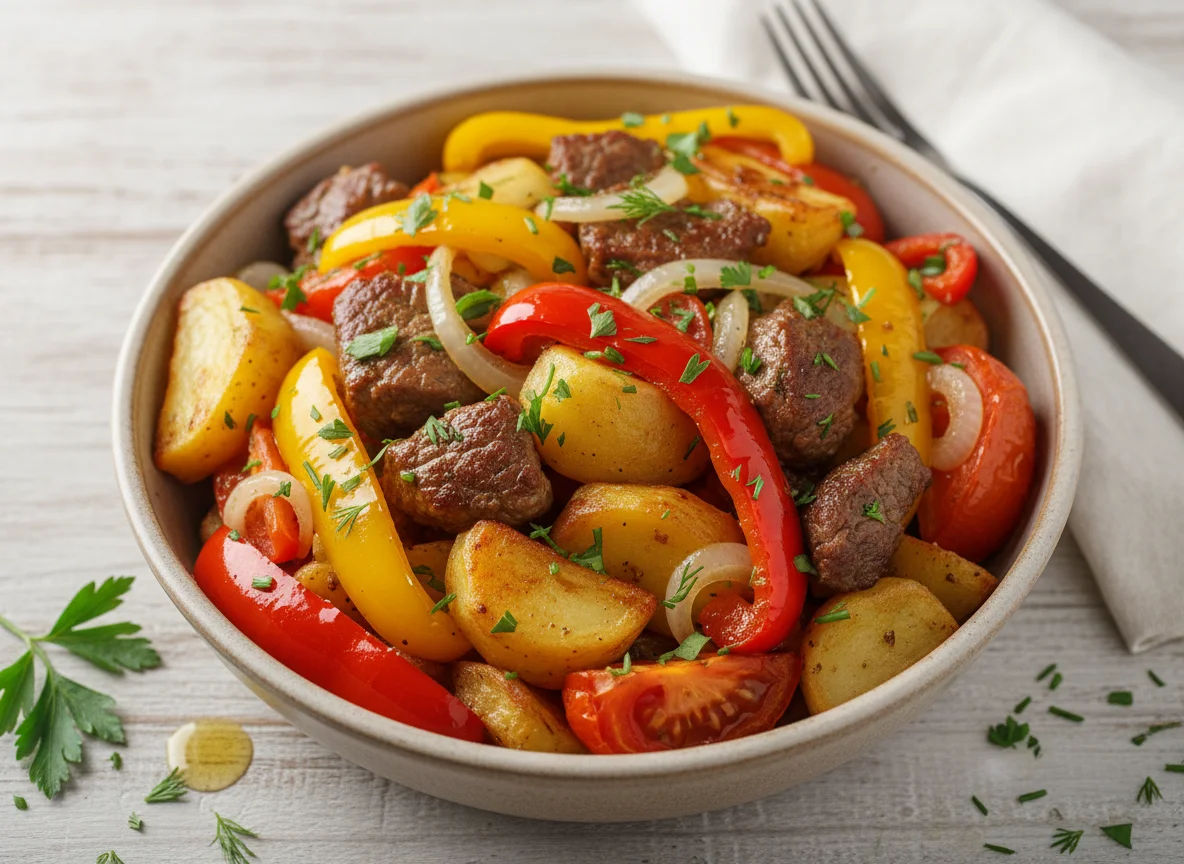 Жаркое с мясом и овощами photo