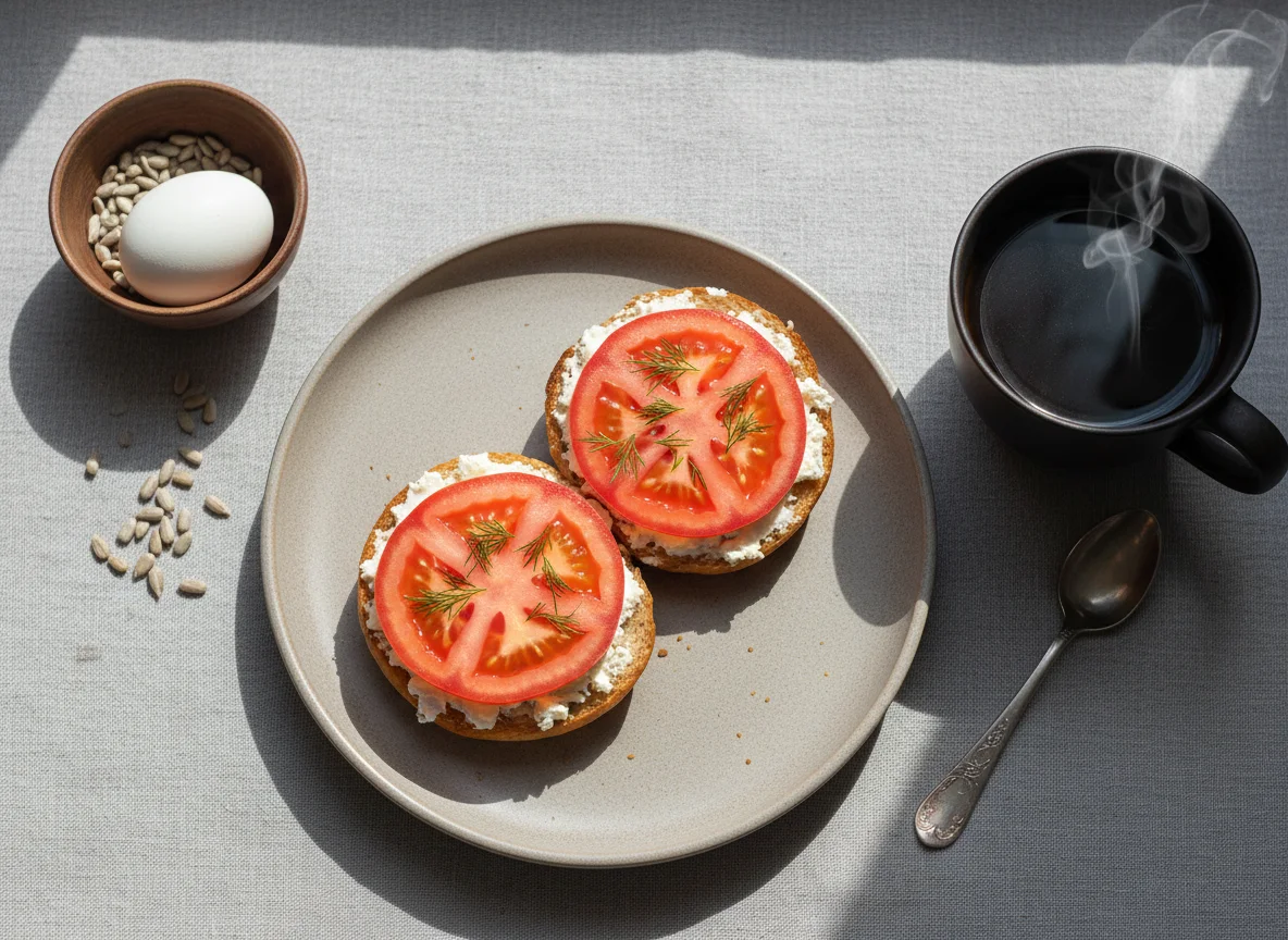 Завтрак с сэндвичем и кофе photo