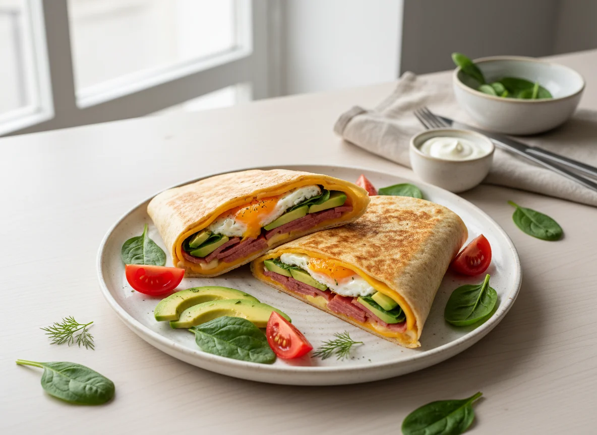 Завтрак в тортилье photo