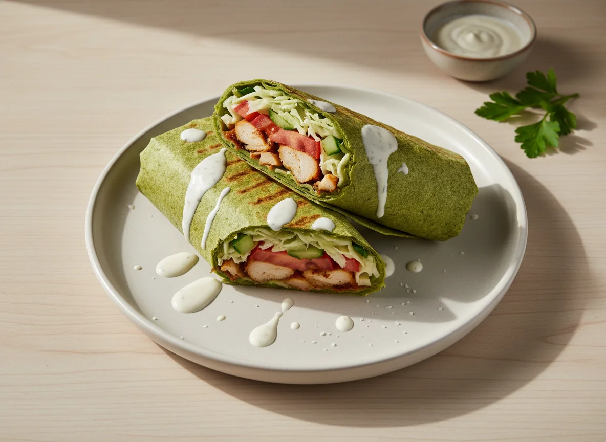 Зеленая шаурма photo