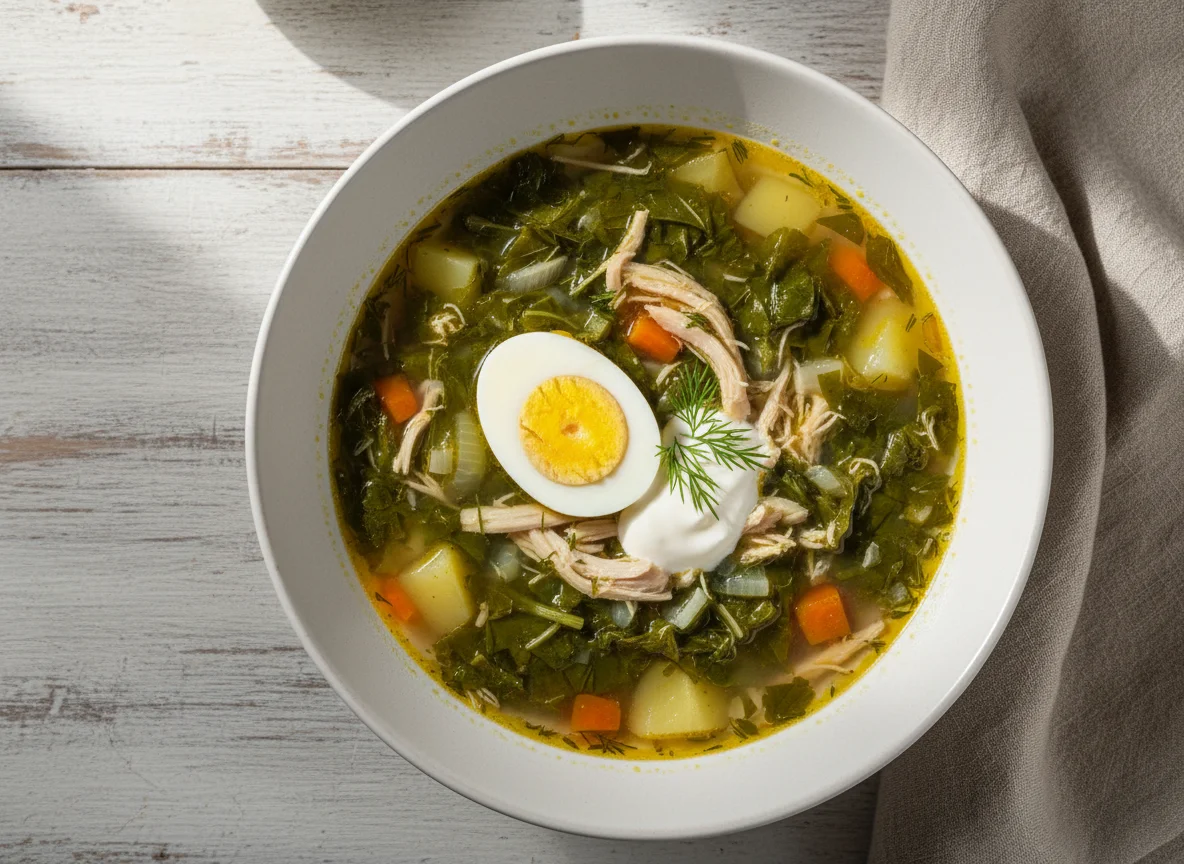 Зеленый борщ photo