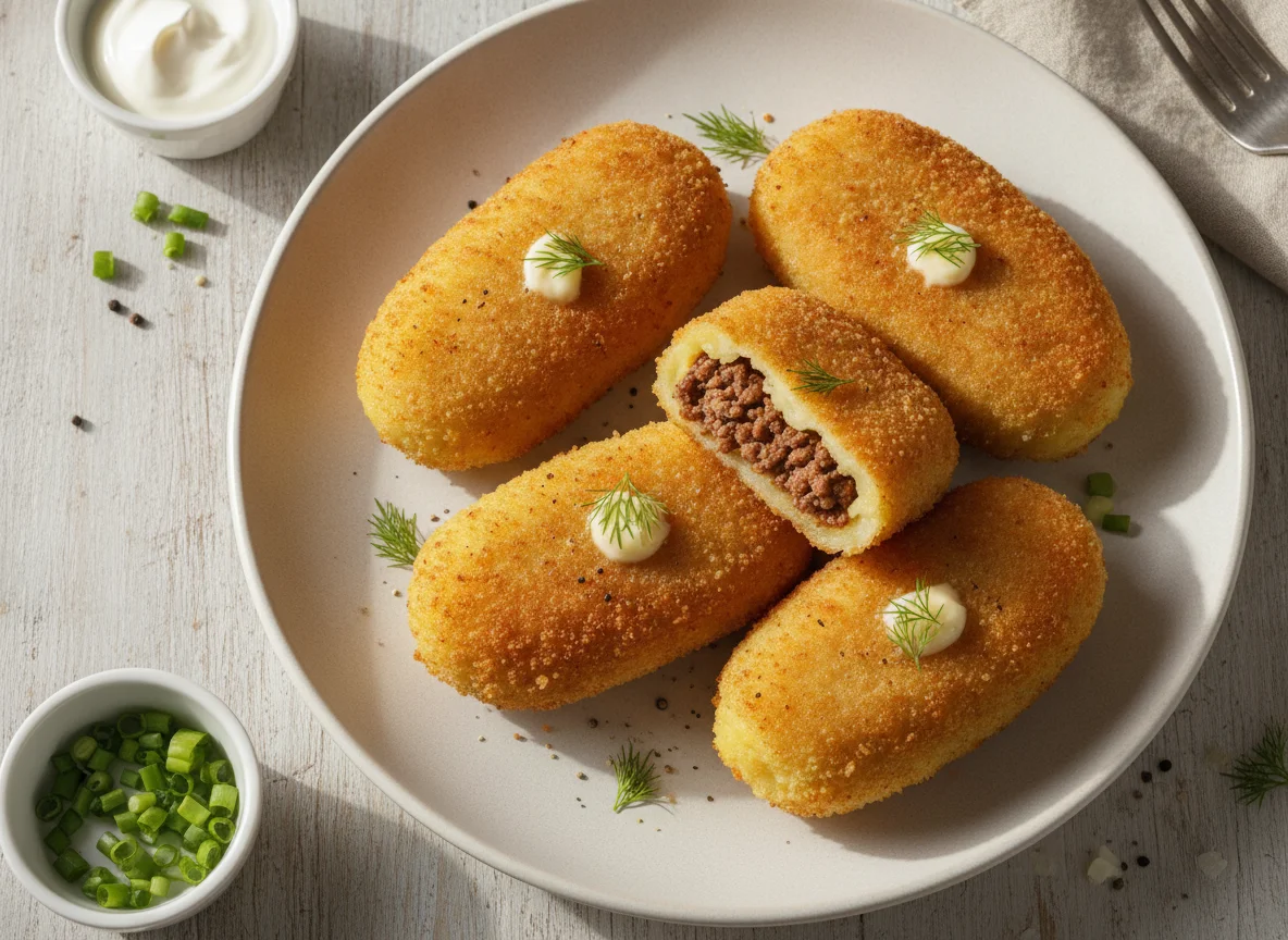 Зразы картофельные с мясом photo