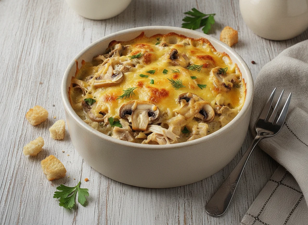 Жюльен с грибами и курицей photo