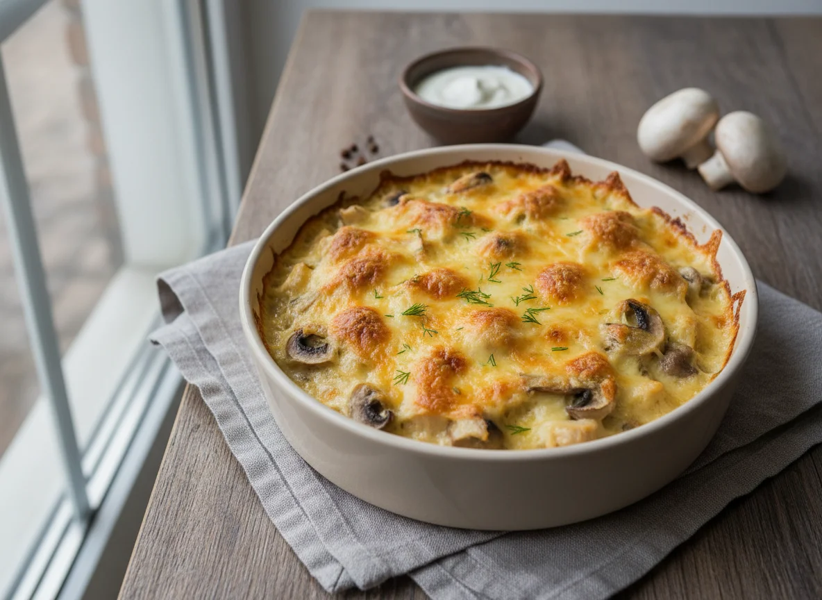 Жульен с курицей и грибами photo