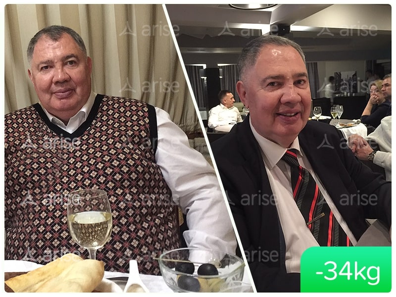 Arise Gewichtsverlust Sergey -34 kg